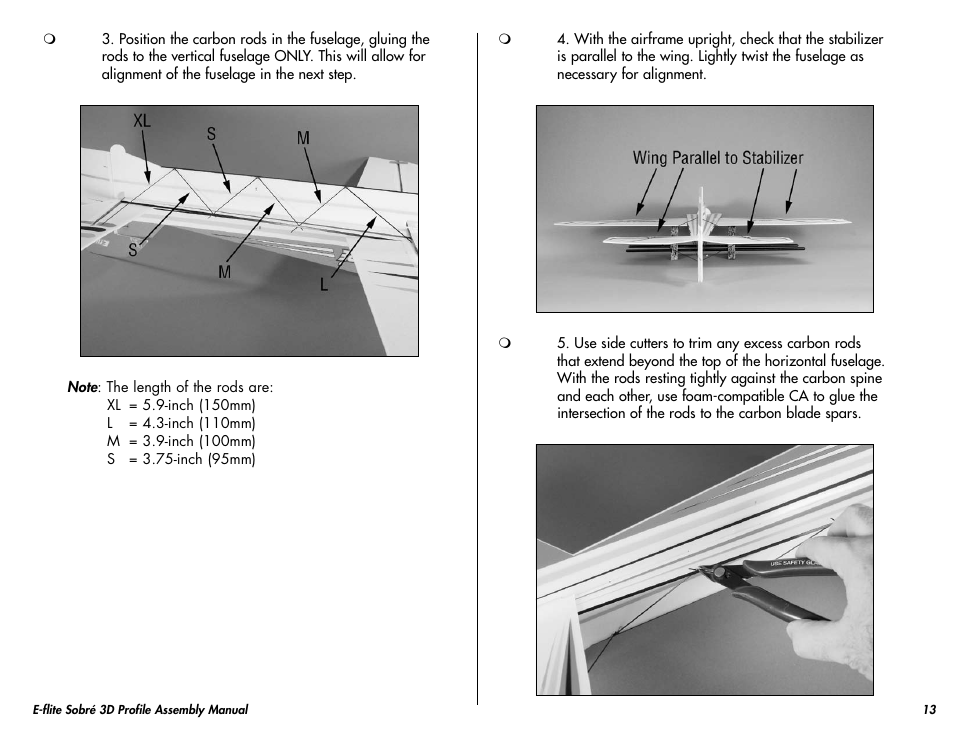 E-flite Sobre 3D Profile User Manual | Page 13 / 32