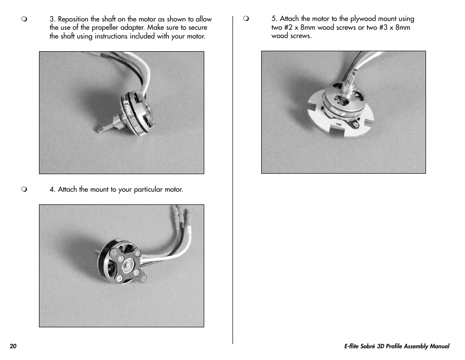 E-flite Sobre 3D Profile User Manual | Page 20 / 32