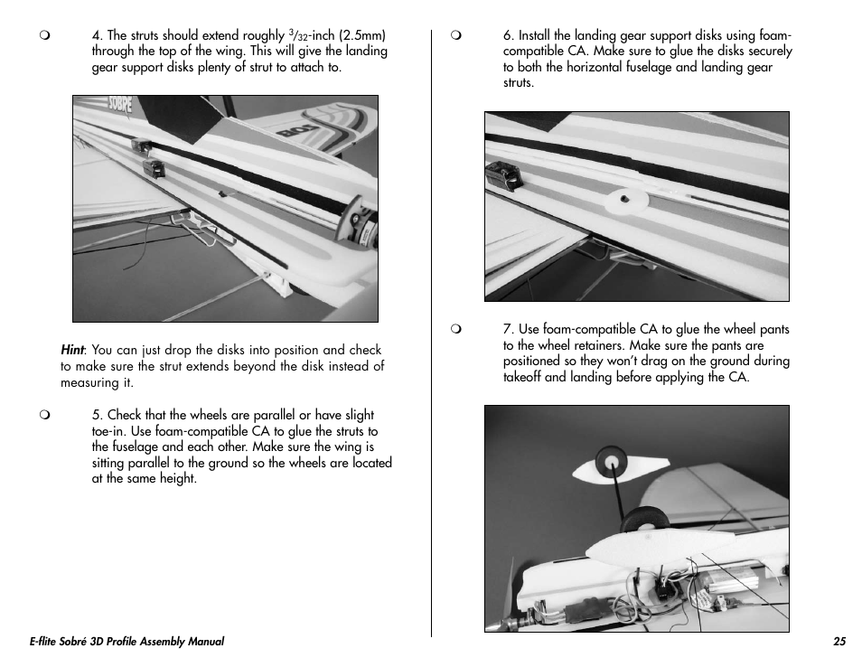 E-flite Sobre 3D Profile User Manual | Page 25 / 32