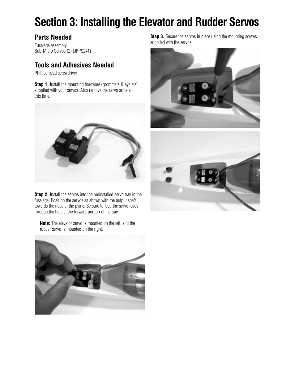 E-flite Ascent EP Park Glider ARF User Manual | Page 11 / 23