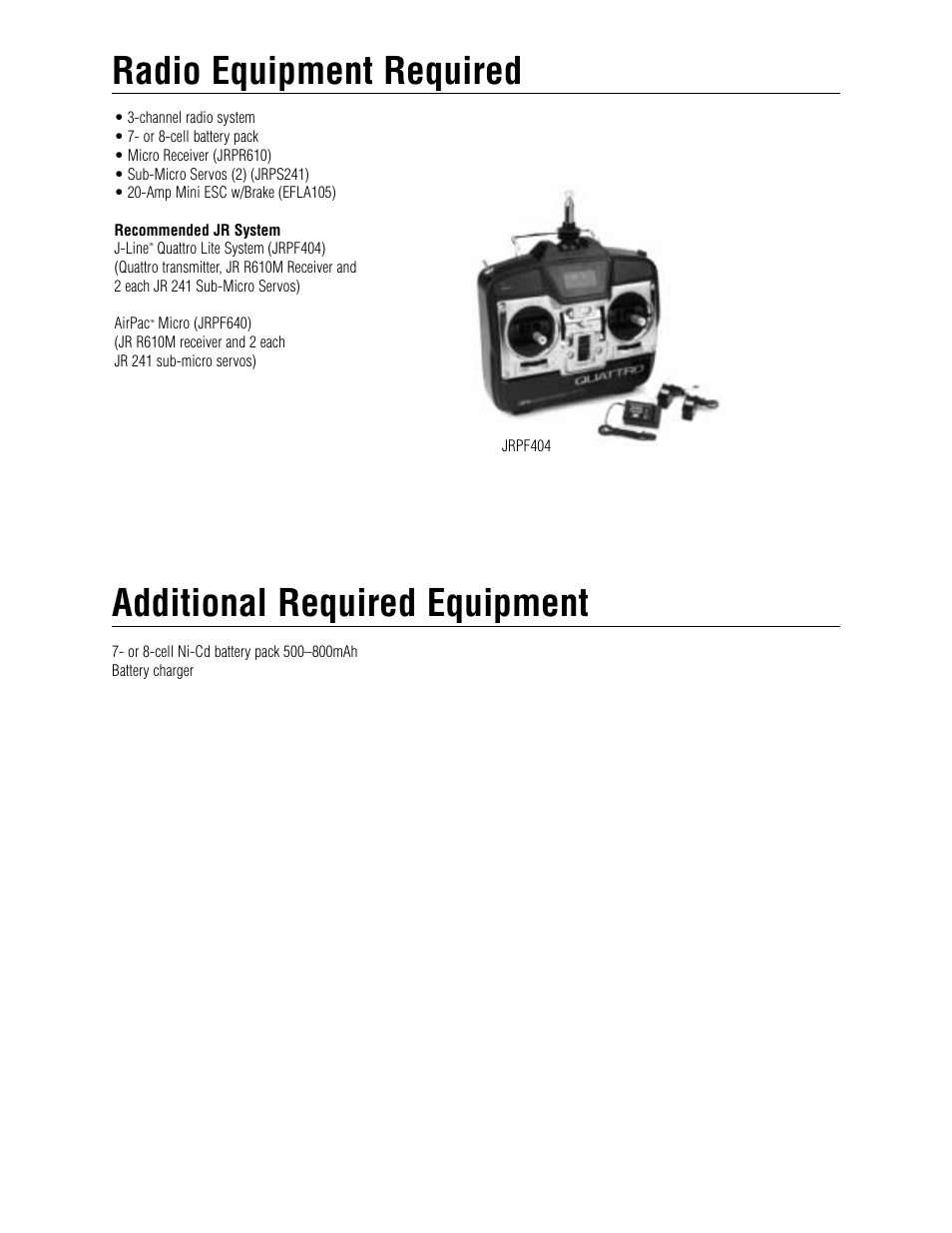 E-flite Ascent EP Park Glider ARF User Manual | Page 4 / 23