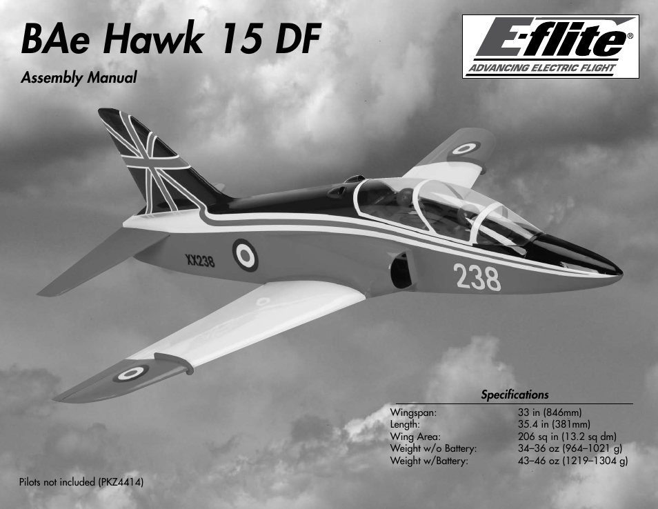 E-flite BAe Hawk 15 DF ARF User Manual | 36 pages