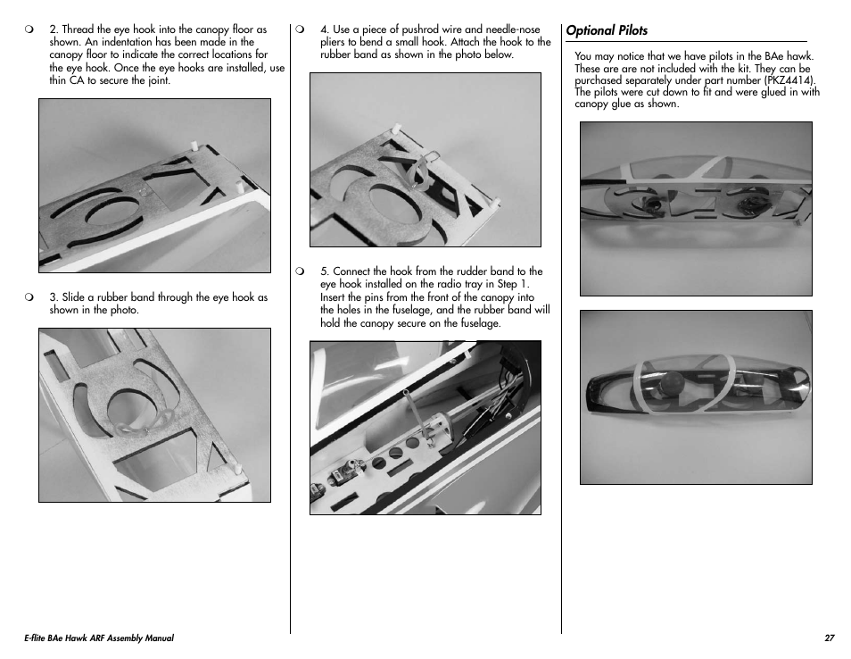E-flite BAe Hawk 15 DF ARF User Manual | Page 27 / 36