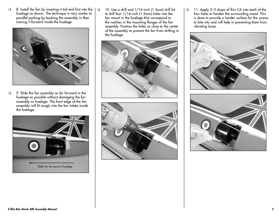 E-flite BAe Hawk 15 DF ARF User Manual | Page 5 / 36
