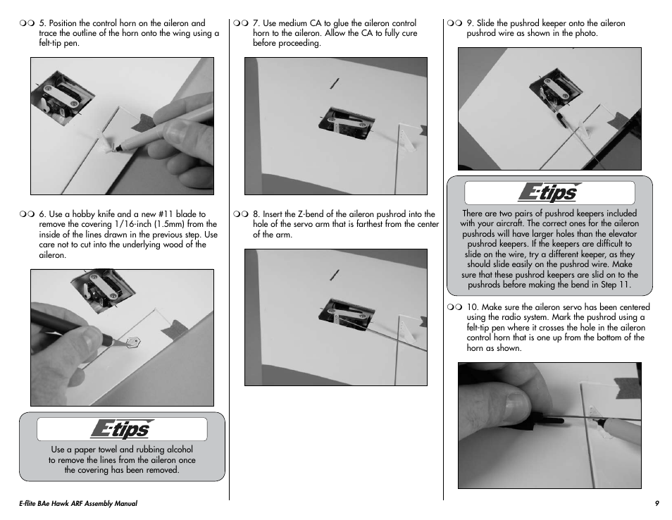E-flite BAe Hawk 15 DF ARF User Manual | Page 9 / 36