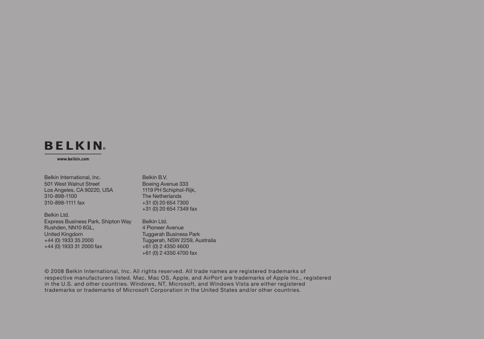 Belkin N Wireless Router PM01122 User Manual | Page 89 / 89