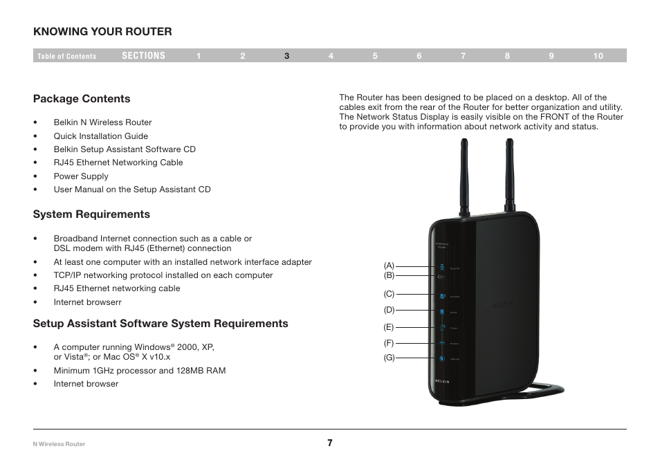 Belkin N Wireless Router PM01122 User Manual | Page 9 / 89