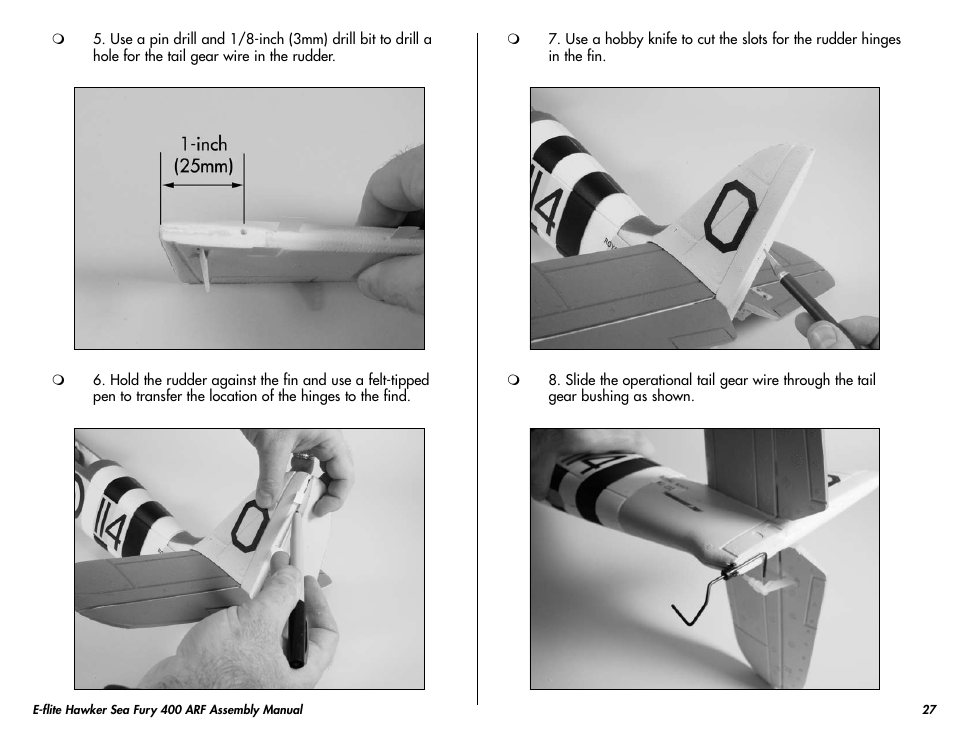 E-flite Hawker Sea Fury 400 ARF User Manual | Page 27 / 40