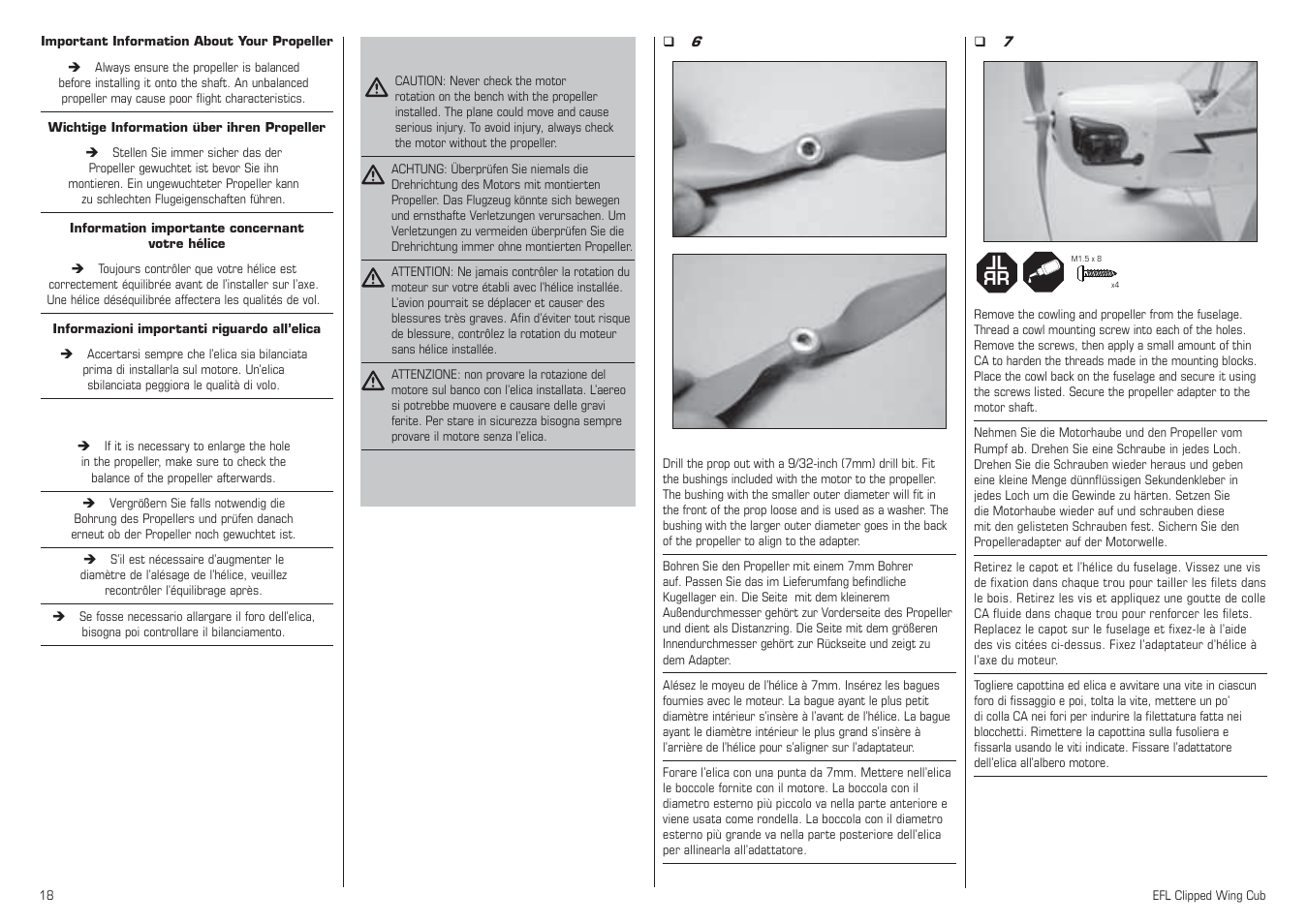 Lr l r | E-flite Clipped Wing Cub 250 ARF User Manual | Page 18 / 40