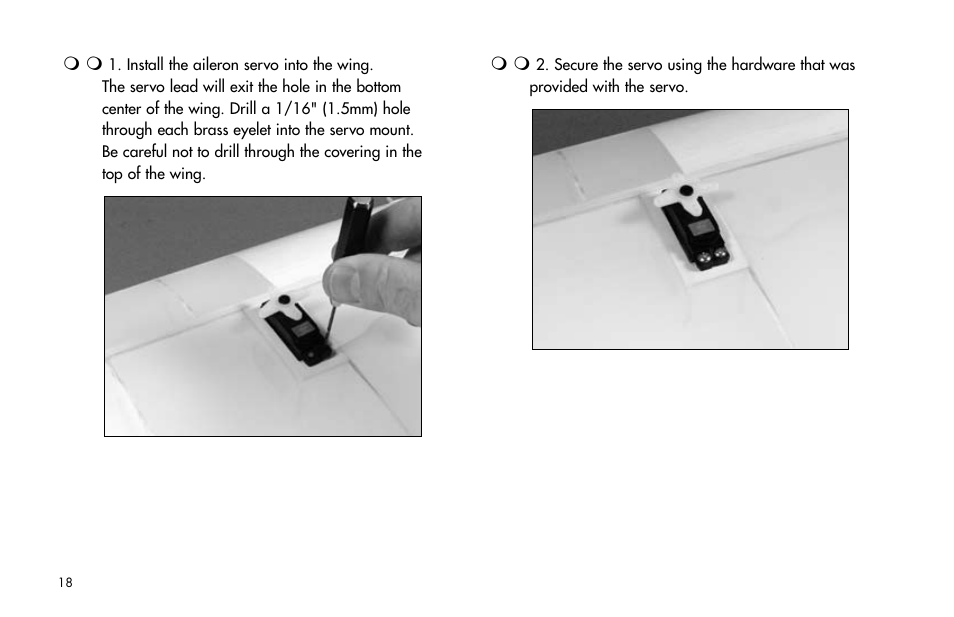 E-flite Ultra Stick 25e ARF User Manual | Page 18 / 40