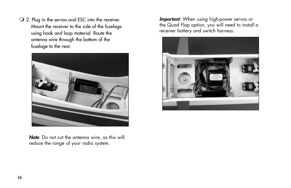 E-flite Ultra Stick 25e ARF User Manual | Page 26 / 40