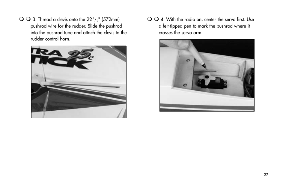 E-flite Ultra Stick 25e ARF User Manual | Page 27 / 40