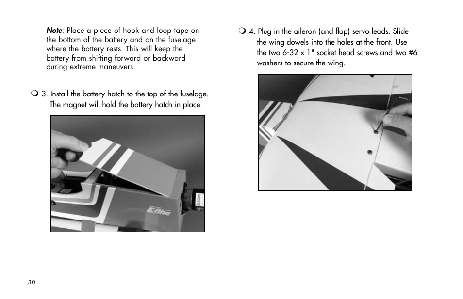 E-flite Ultra Stick 25e ARF User Manual | Page 30 / 40