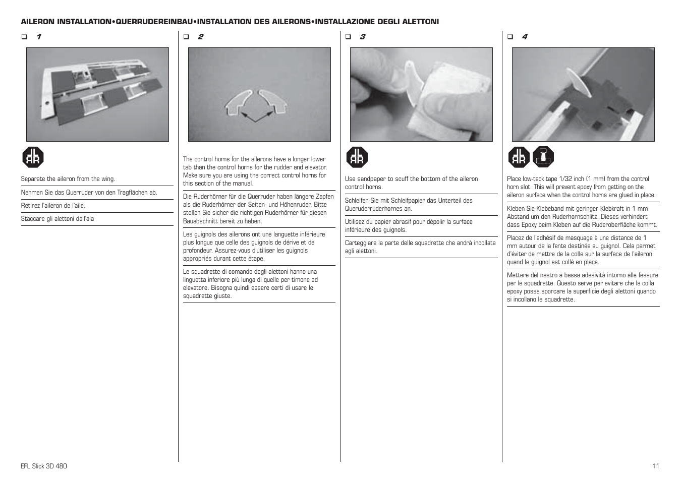 E-flite Slick 3D 480 ARF User Manual | Page 11 / 48