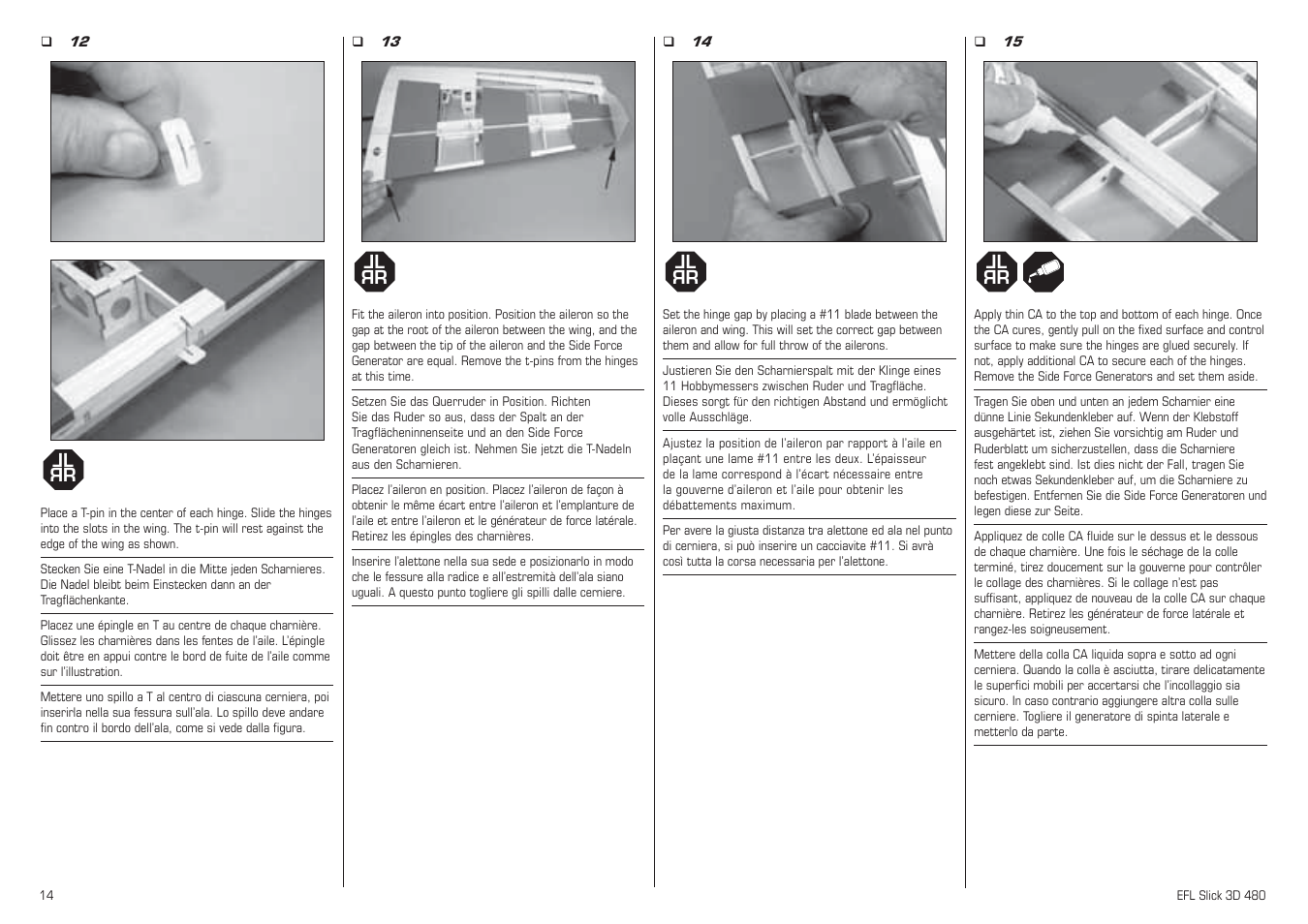 E-flite Slick 3D 480 ARF User Manual | Page 14 / 48