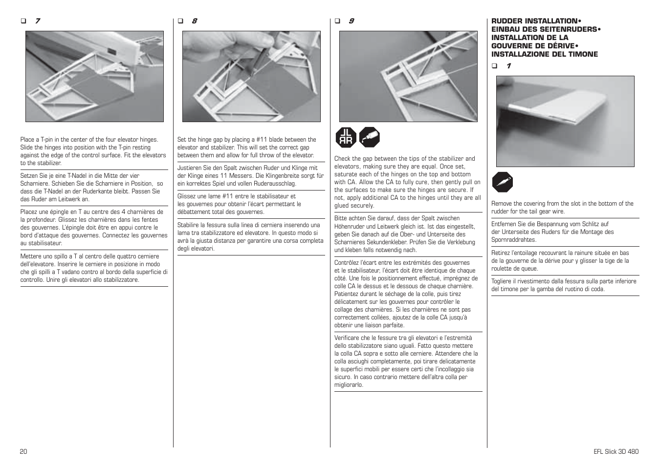 E-flite Slick 3D 480 ARF User Manual | Page 20 / 48