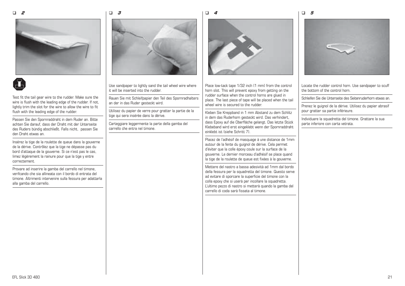 E-flite Slick 3D 480 ARF User Manual | Page 21 / 48
