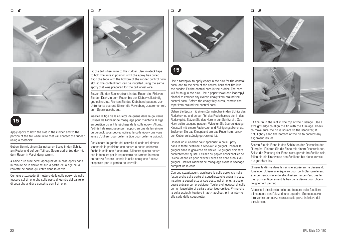 E-flite Slick 3D 480 ARF User Manual | Page 22 / 48