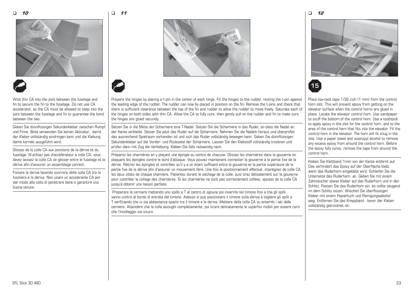 E-flite Slick 3D 480 ARF User Manual | Page 23 / 48