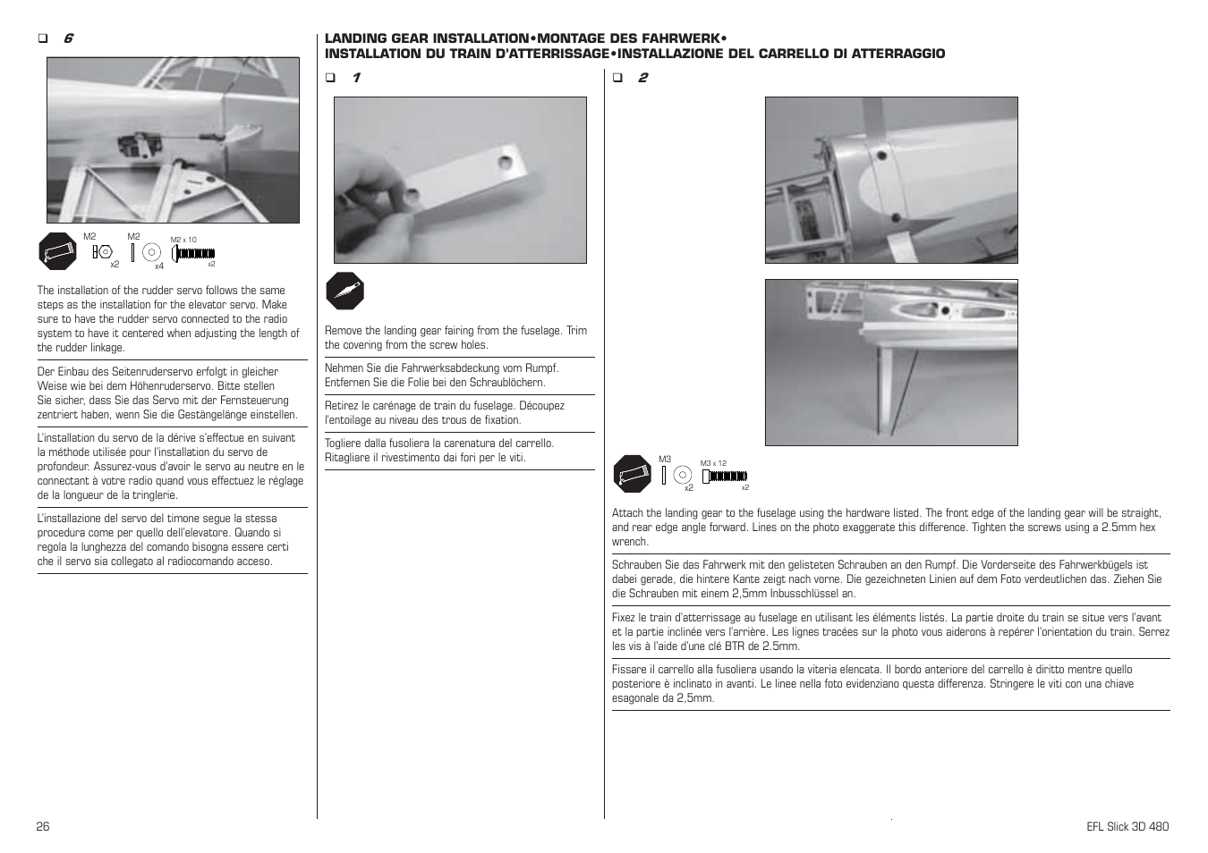 E-flite Slick 3D 480 ARF User Manual | Page 26 / 48