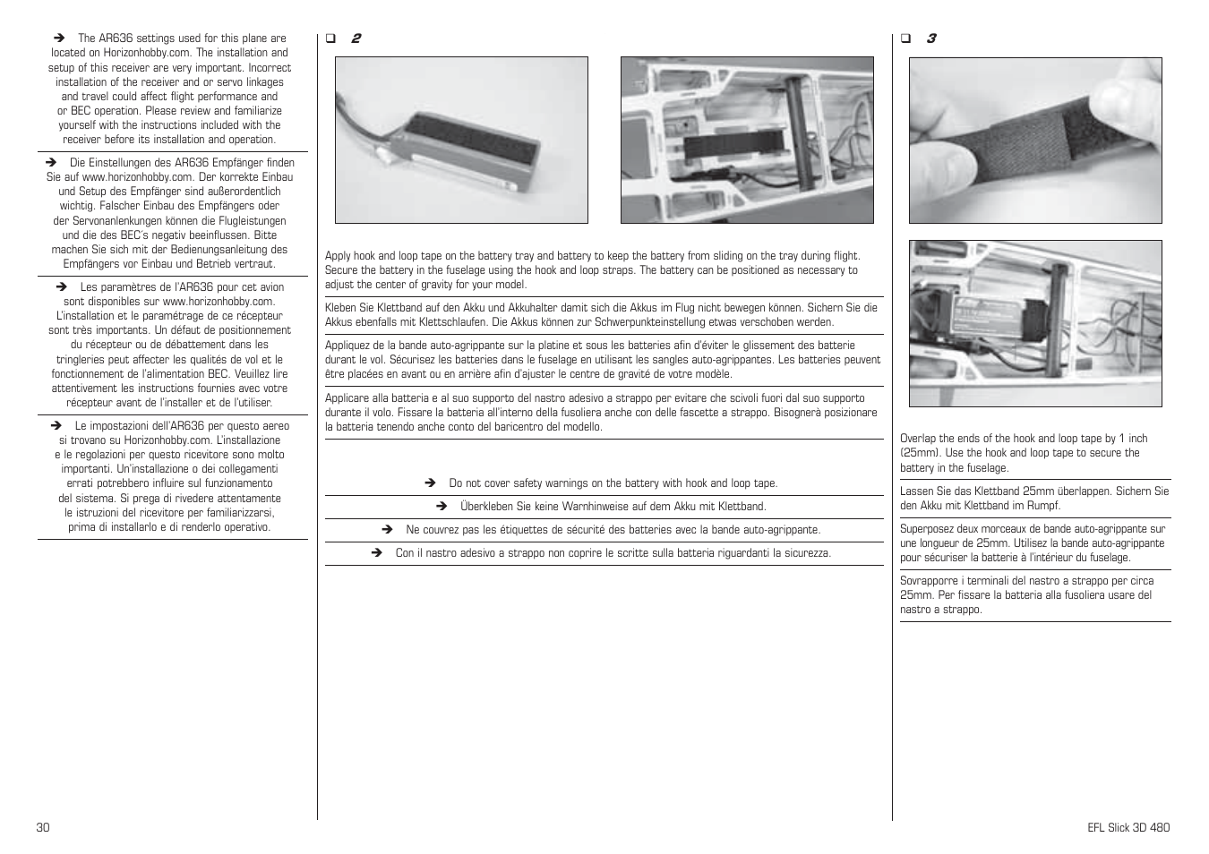 E-flite Slick 3D 480 ARF User Manual | Page 30 / 48