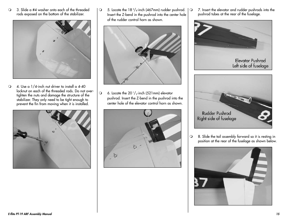 E-flite PT-19 450 ARF User Manual | Page 15 / 44