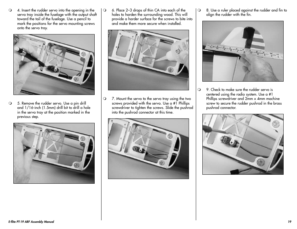 E-flite PT-19 450 ARF User Manual | Page 19 / 44