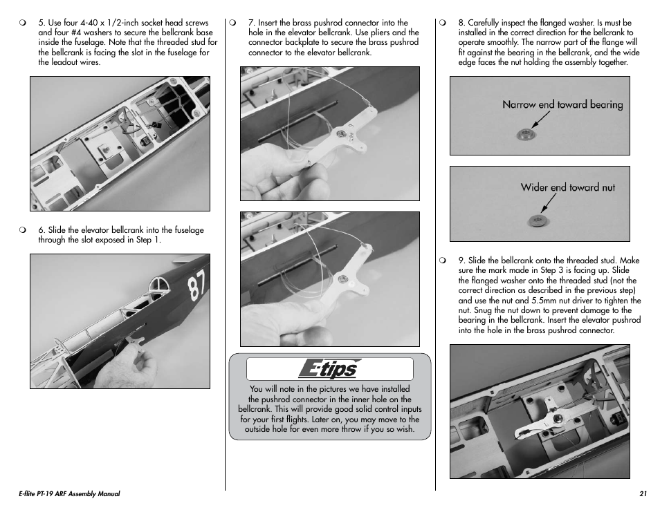 E-flite PT-19 450 ARF User Manual | Page 21 / 44