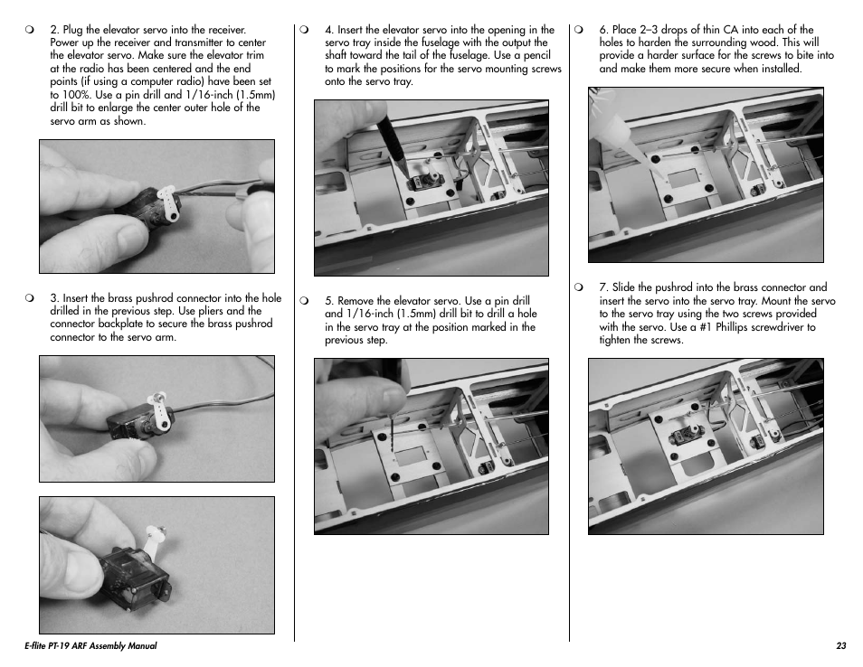 E-flite PT-19 450 ARF User Manual | Page 23 / 44