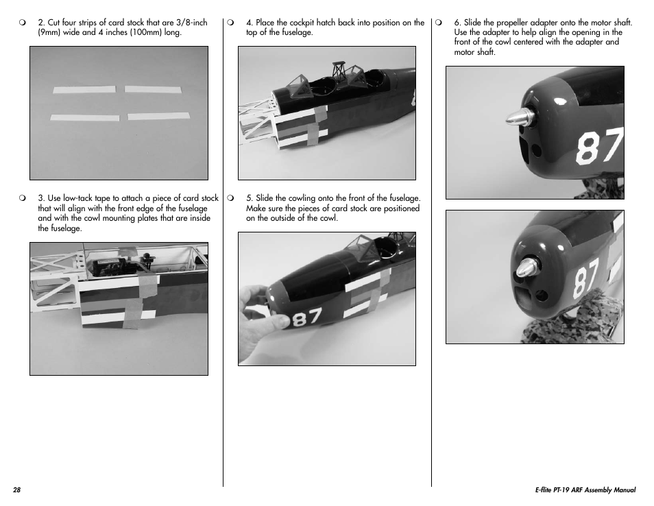 E-flite PT-19 450 ARF User Manual | Page 28 / 44