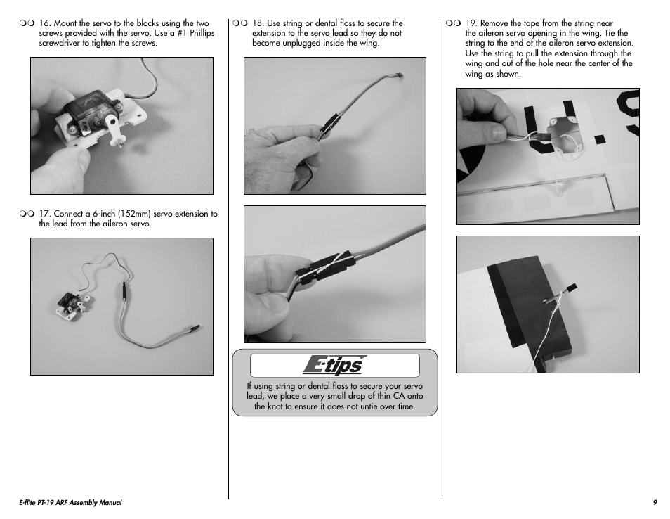 E-flite PT-19 450 ARF User Manual | Page 9 / 44