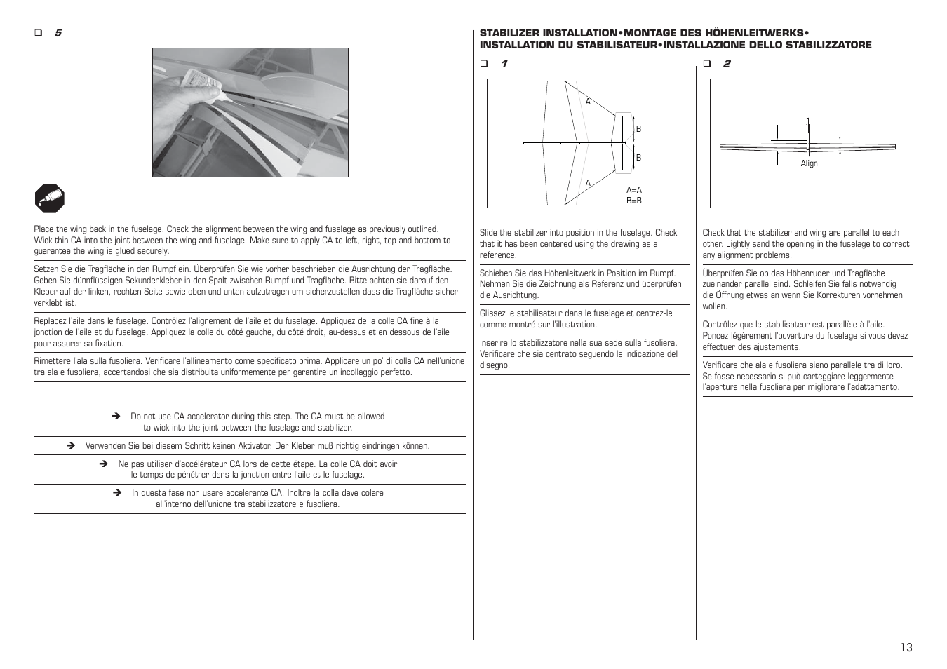 E-flite Extra 330SC BP 3D ARF User Manual | Page 13 / 40