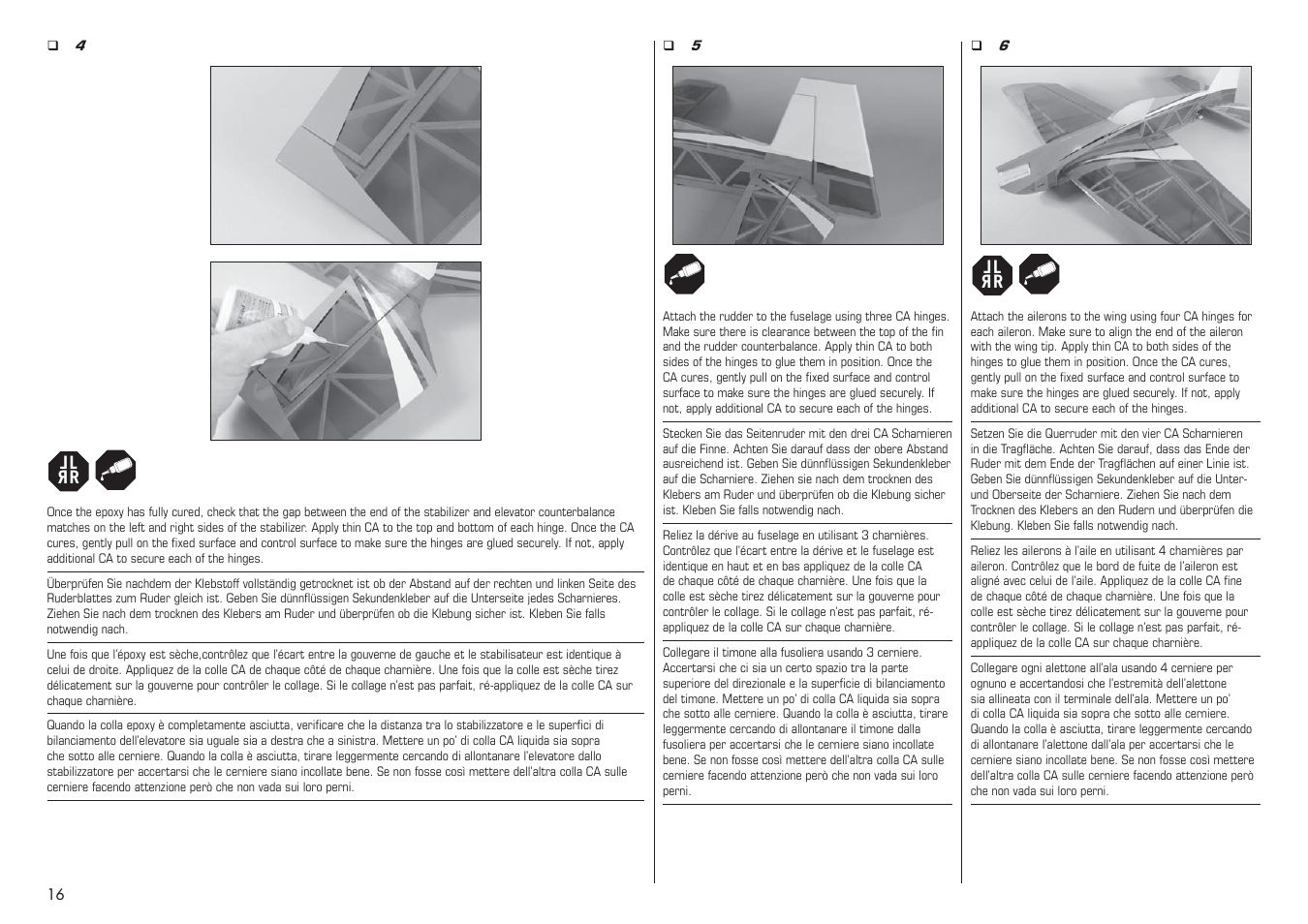 E-flite Extra 330SC BP 3D ARF User Manual | Page 16 / 40