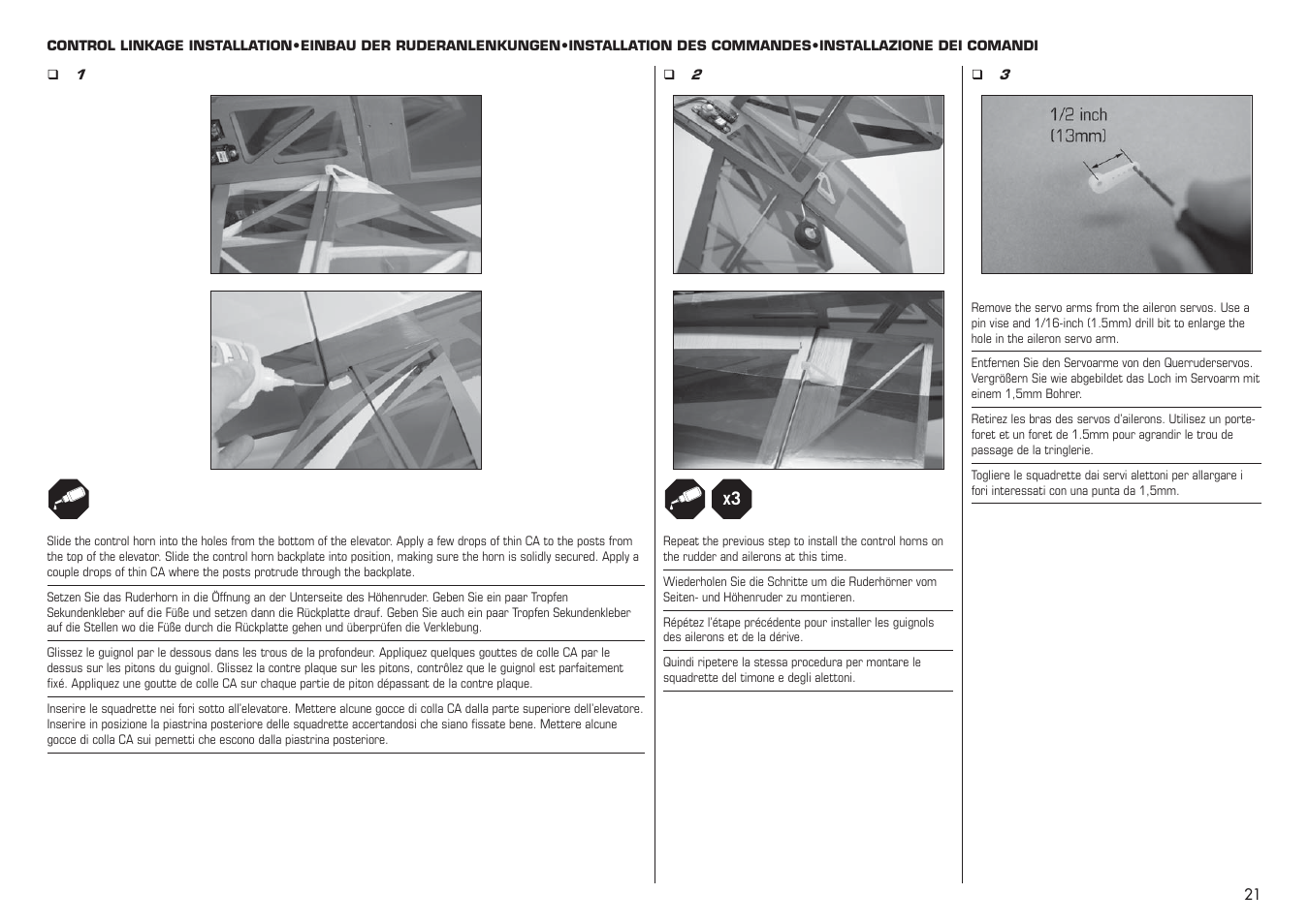 E-flite Extra 330SC BP 3D ARF User Manual | Page 21 / 40