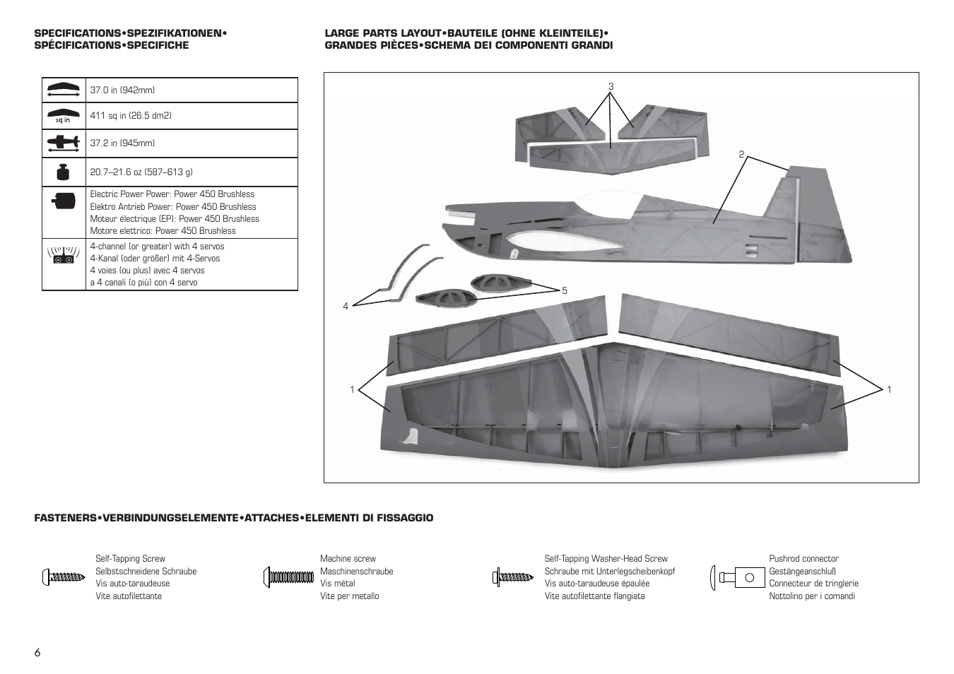 E-flite Extra 330SC BP 3D ARF User Manual | Page 6 / 40