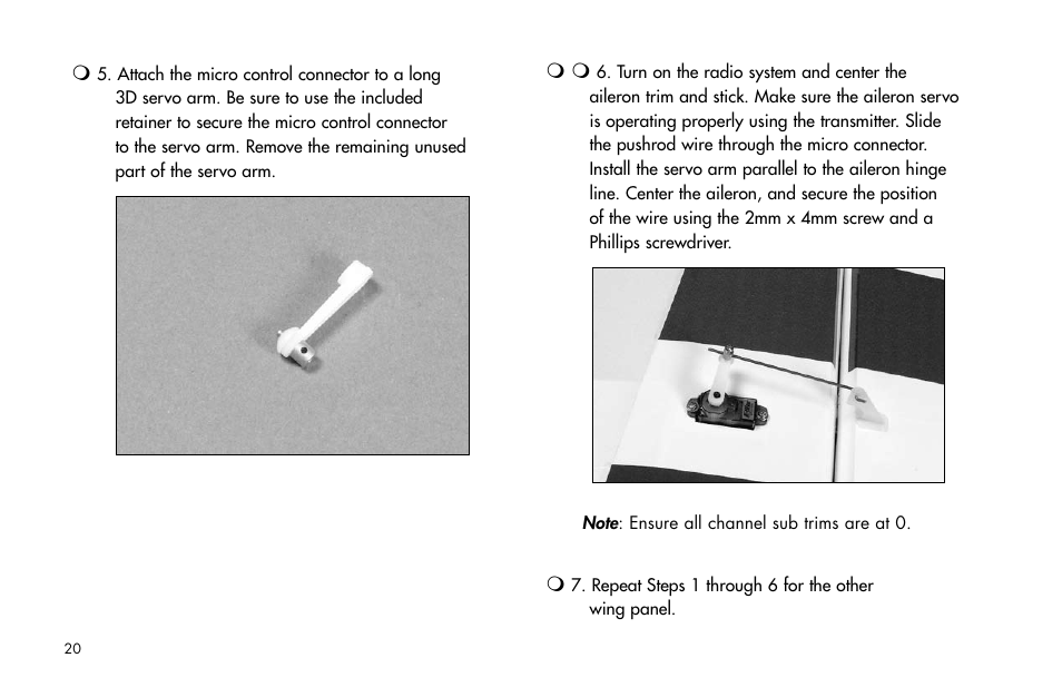 E-flite Brio 10 ARF User Manual | Page 20 / 56