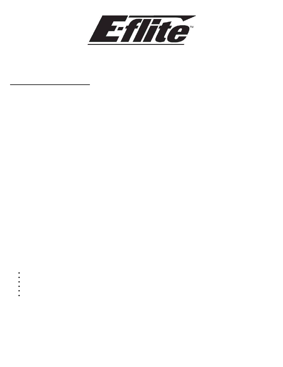 E-flite Park 480 BL Motor Combo User Manual | 4 pages