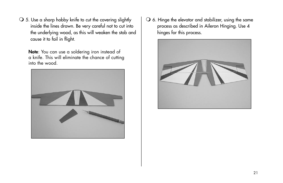 E-flite Mini Edge 3D ARF User Manual | Page 21 / 44