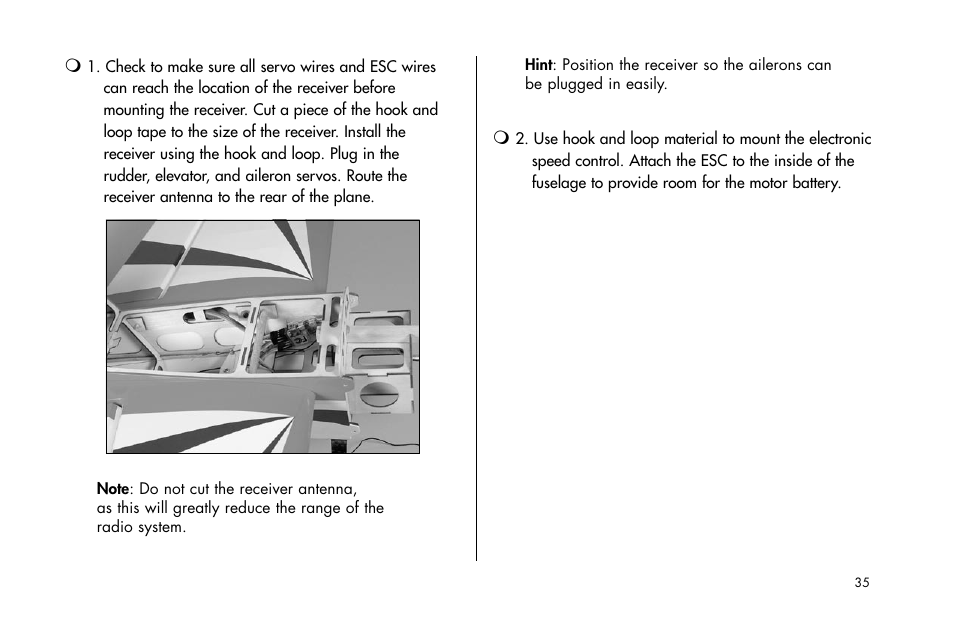 E-flite Mini Edge 3D ARF User Manual | Page 35 / 44
