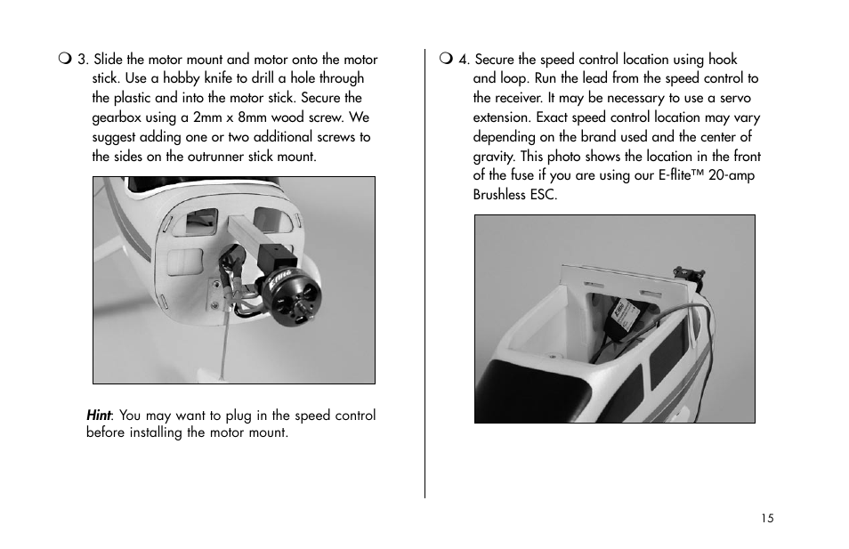E-flite Cessna 182 370 ARF User Manual | Page 15 / 32