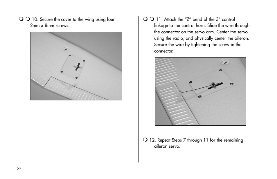E-flite Cessna 182 370 ARF User Manual | Page 22 / 32