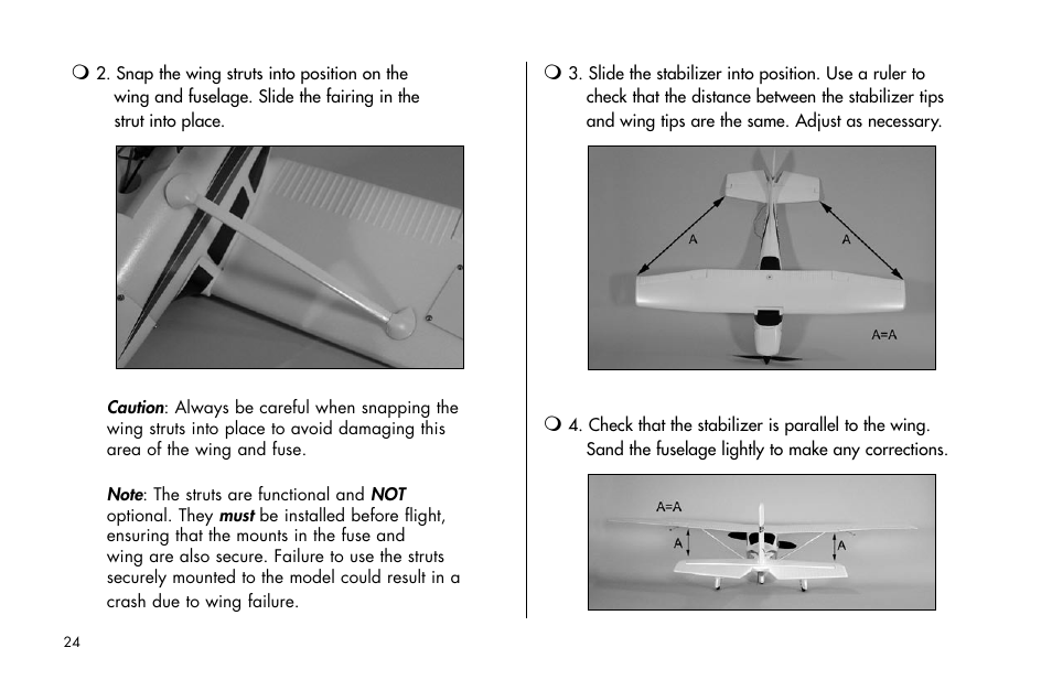 E-flite Cessna 182 370 ARF User Manual | Page 24 / 32