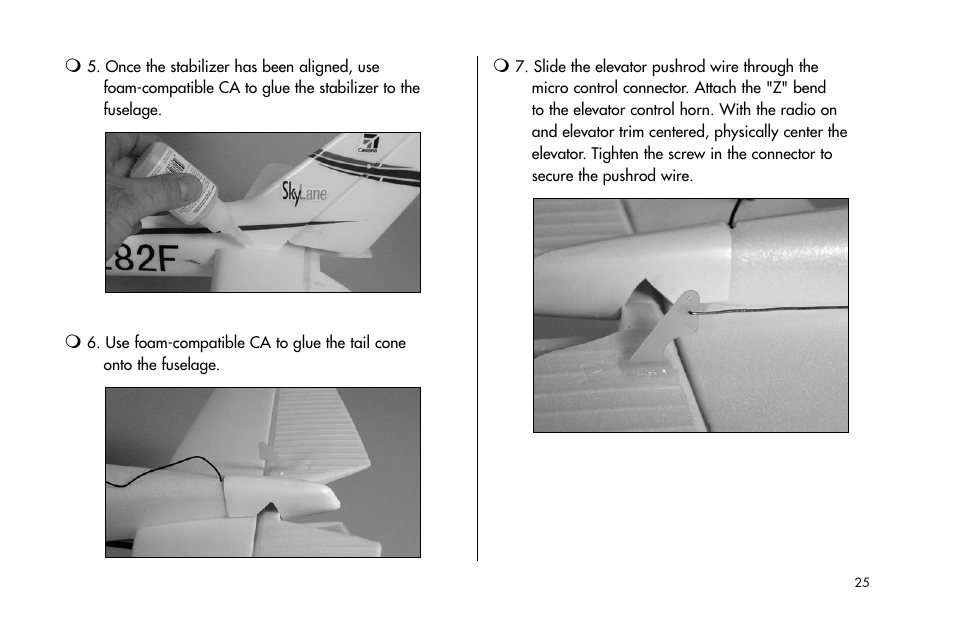 E-flite Cessna 182 370 ARF User Manual | Page 25 / 32
