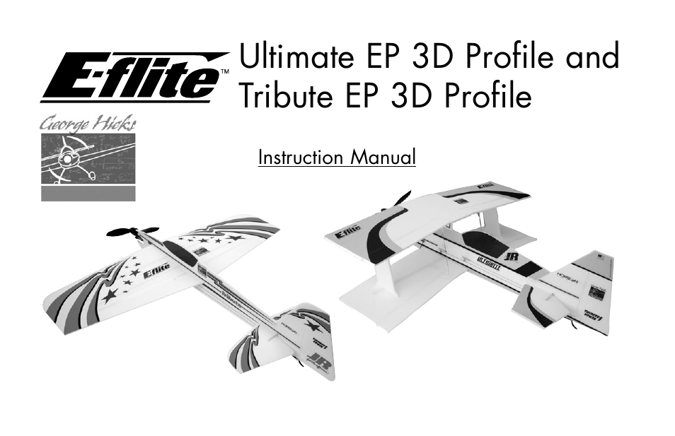 E-flite Ultimate 3D Profile ARF User Manual | 40 pages