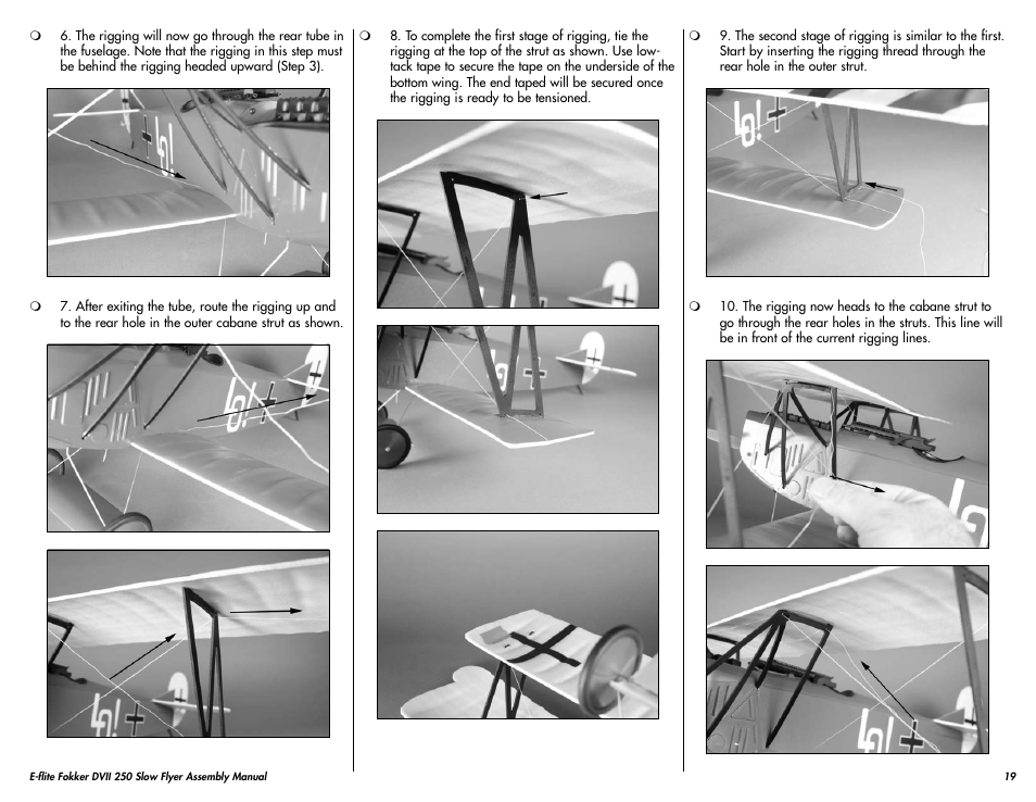 E-flite Fokker DVII 250 ARF User Manual | Page 19 / 28