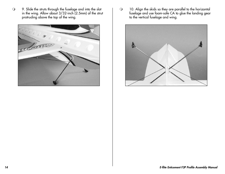 E-flite Enticement F3P ARF User Manual | Page 14 / 36