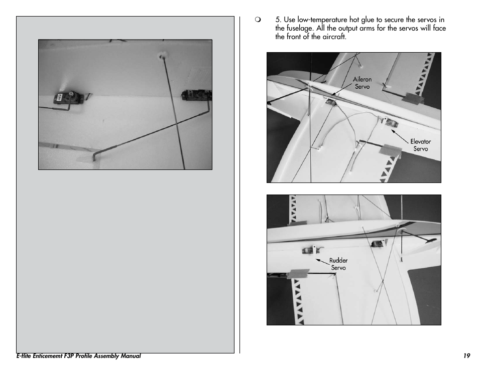 E-flite Enticement F3P ARF User Manual | Page 19 / 36