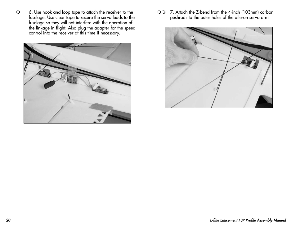 E-flite Enticement F3P ARF User Manual | Page 20 / 36