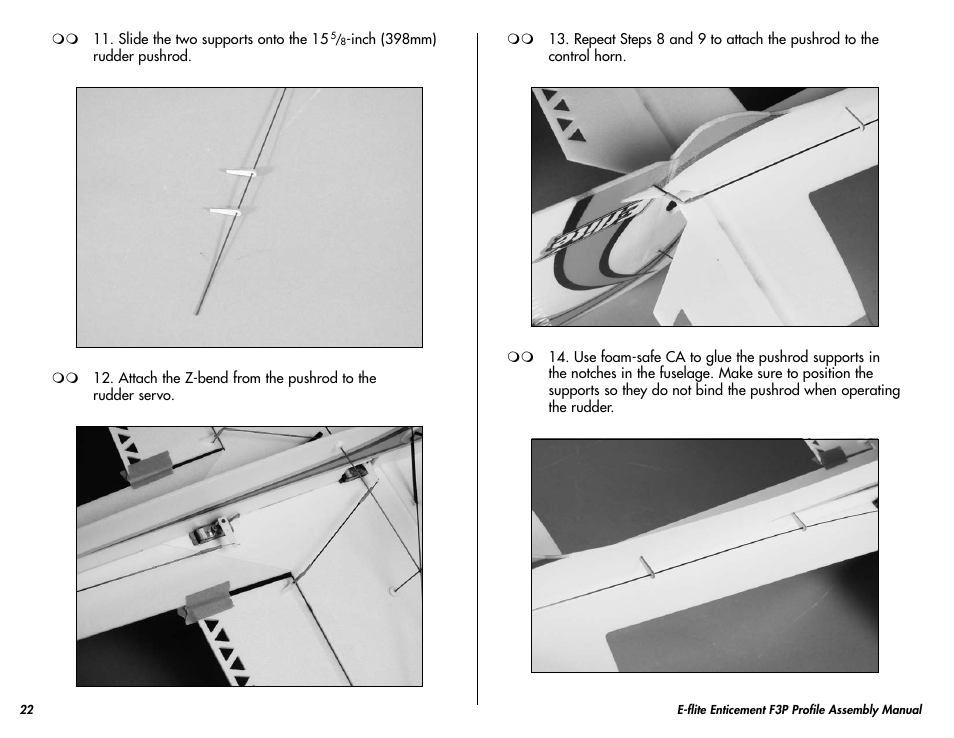 E-flite Enticement F3P ARF User Manual | Page 22 / 36