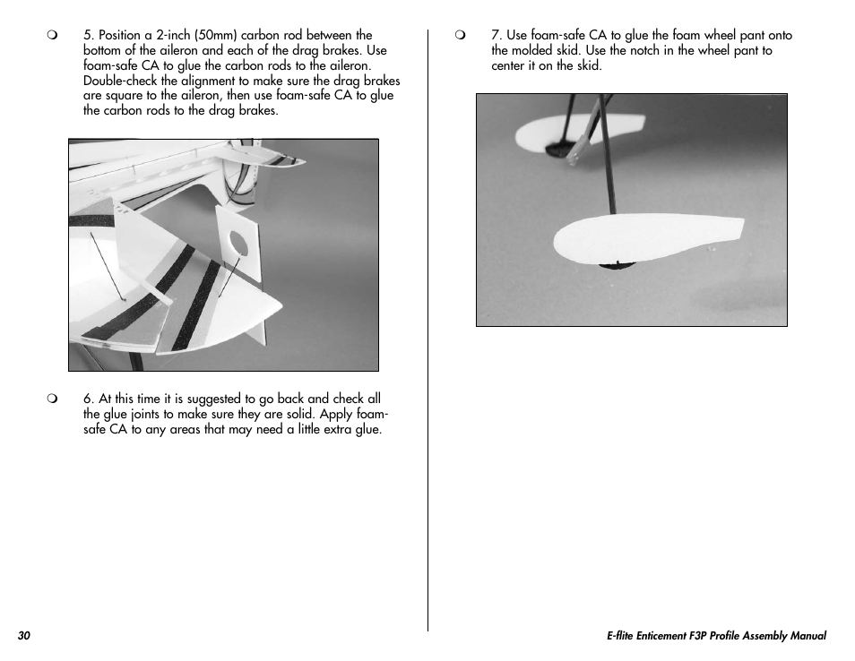 E-flite Enticement F3P ARF User Manual | Page 30 / 36